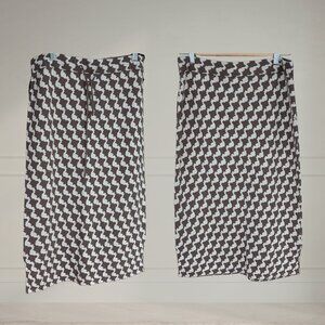 Olsen Taupe Houndstooth Knit Skirt
